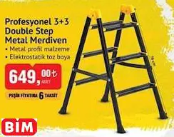 SGS PROFESYONEL 3+3 DOUBLE STEP METAL MERDİVEN